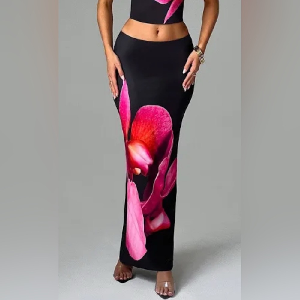 Maxi orchid skirt